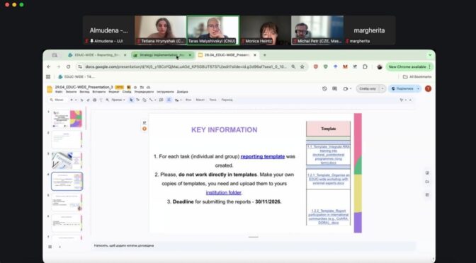 T4.1 Monitoring Meeting: implementing the EDUC Strategy for Reforming Research Assessment